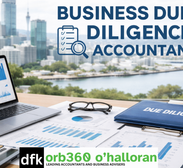 Business Due Diligence Accountant reviewing financial reports in New Zealand