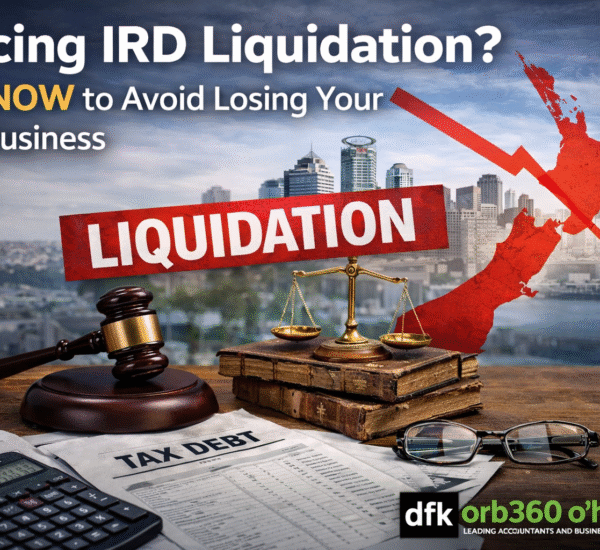 IRD liquidation NZ case involving unpaid PAYE and GST in Auckland with advisory support from DFK ORB360.