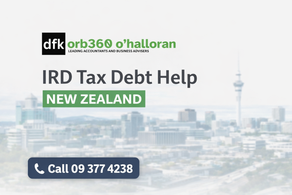 IRD tax debt help New Zealand services by DFK ORB360 O’Halloran