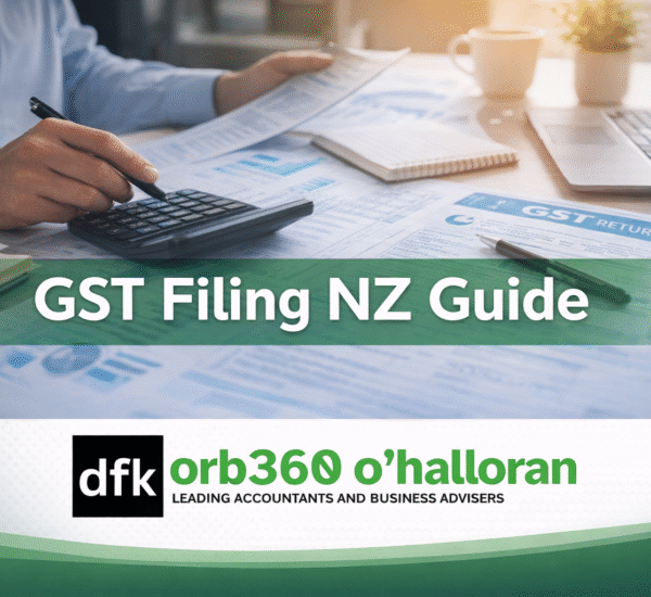 gst filing nz guide with calculator and financial documents