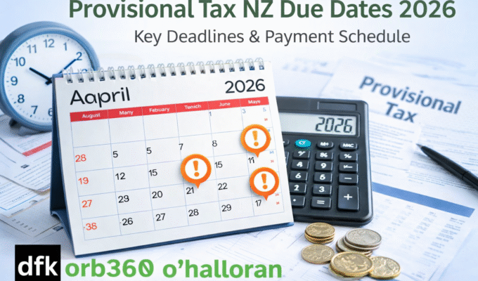 provisional tax nz due dates 2026 payment schedule deadlines dfk orb360