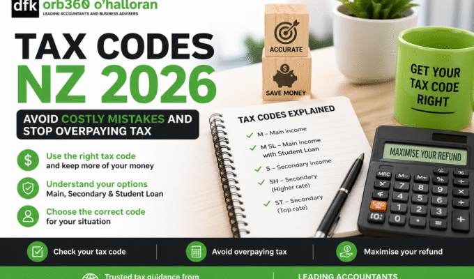 Tax codes NZ 2026 explained showing main, secondary and student loan tax codes to avoid overpaying tax