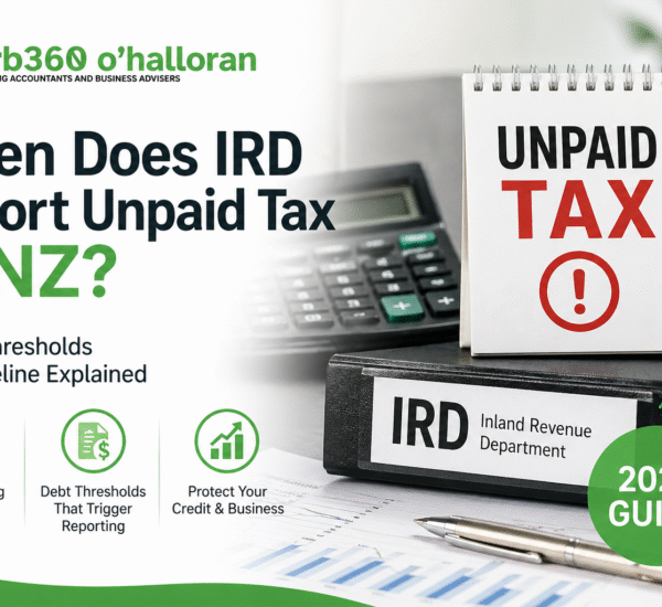 When does IRD report unpaid tax in NZ showing thresholds, timeline and credit impact 2026
