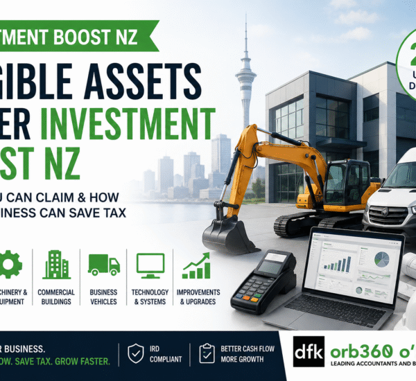 Eligible assets under Investment Boost NZ including machinery commercial buildings vehicles and technology systems for New Zealand businesses