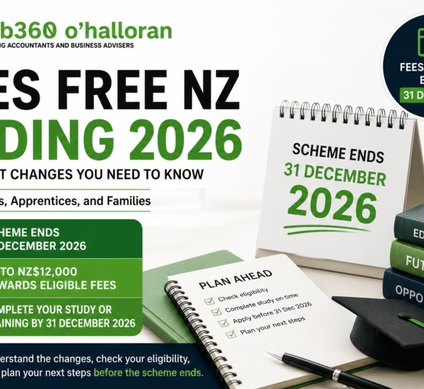 Fees Free NZ Ending 2026 infographic showing key deadlines, eligibility requirements, and student funding information for New Zealand learners.