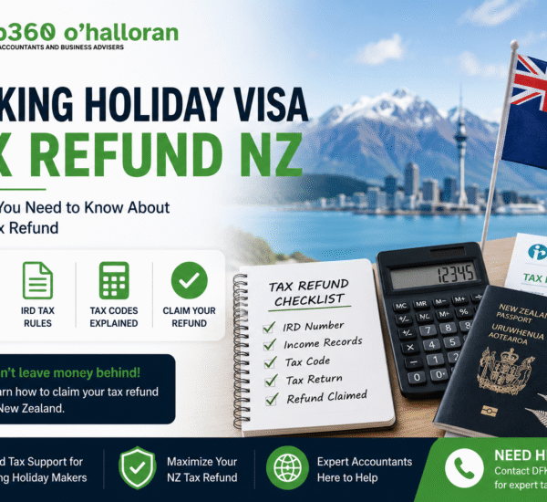 Working Holiday Visa Tax Refund NZ 2026 guide by DFK Orb360 O’Halloran