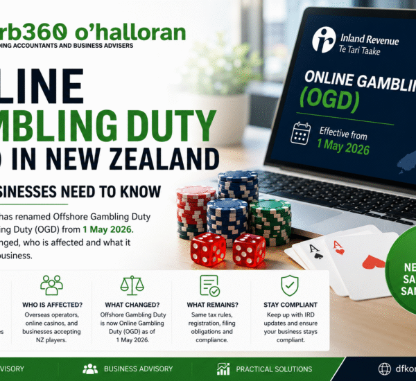 Online Gambling Duty OGD New Zealand guide explaining Inland Revenue's 2026 update and compliance requirements for businesses.