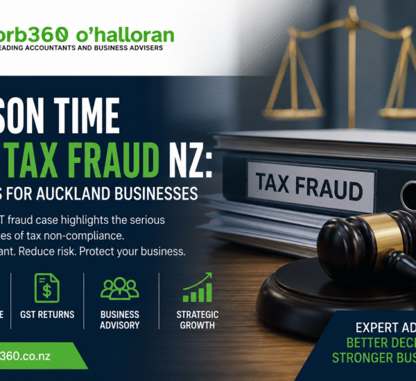 Prison Time For Tax Fraud NZ – tax compliance, GST reporting, business advisory services, and risk management guidance for Auckland businesses by DFK Orb360 O'Halloran.
