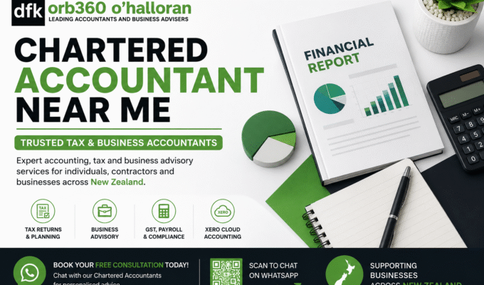 Chartered Accountant Near Me NZ by DFK Orb360 offering tax returns, GST, payroll, Xero accounting and business advisory services across New Zealand.