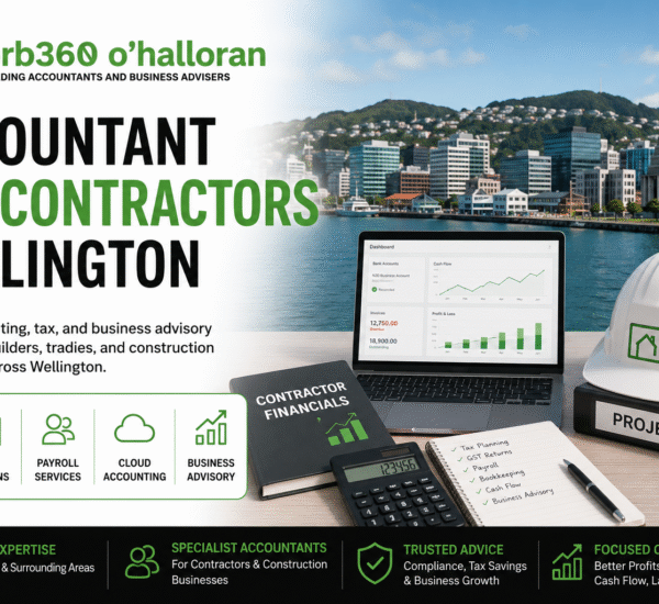 Accountant for Contractors Wellington by DFK Orb360 providing tax planning, GST returns, payroll, bookkeeping, cloud accounting, and business advisory services for contractors and construction businesses.