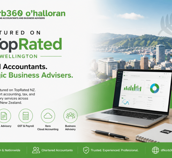 DFK Orb360 TopRated Wellington featured image showcasing Chartered Accounting, tax planning, GST, payroll, Xero cloud accounting, audit, and business advisory services across New Zealand.