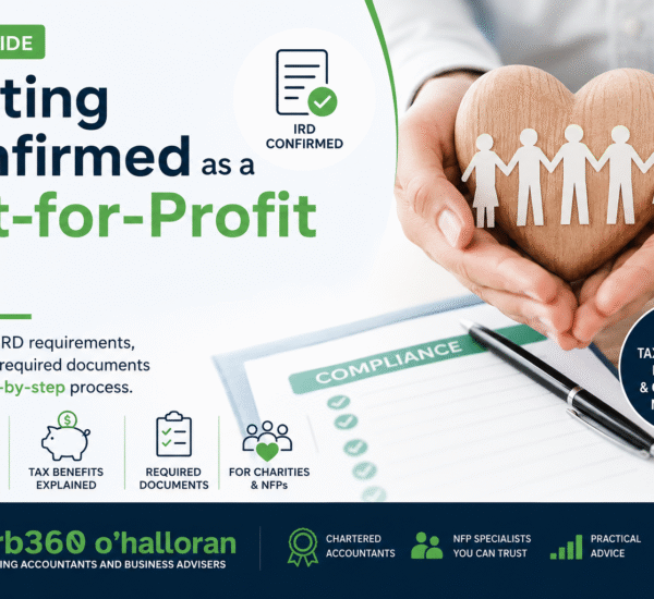Not-for-Profit NZ guide for Inland Revenue confirmation, tax exemptions and charity accounting by DFK Orb360