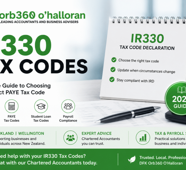 IR330 Tax Codes guide explaining PAYE tax codes, IR330 Tax Code Declaration, payroll compliance, and Inland Revenue requirements in New Zealand.