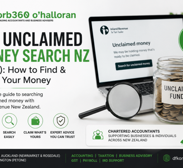 IRD Unclaimed Money Search NZ guide by DFK Orb360 explaining how to search for and claim unclaimed money held by Inland Revenue New Zealand.