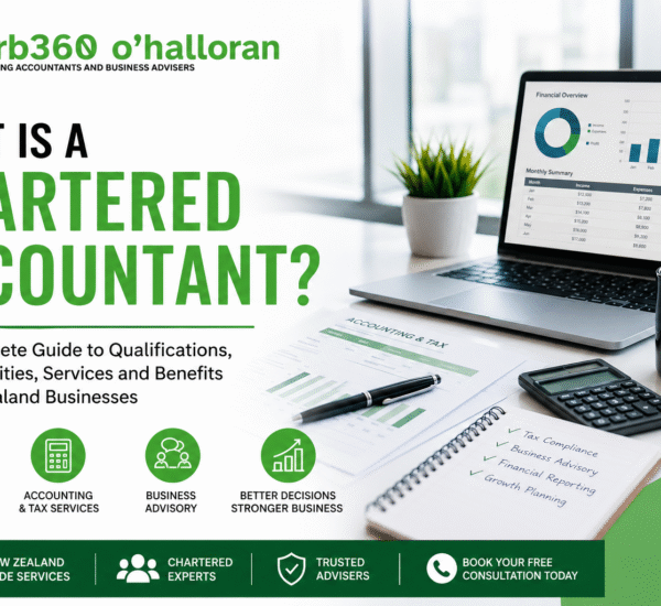 What Is a Chartered Accountant guide illustrating professional accounting, tax planning, financial reporting, business advisory, and compliance services for New Zealand businesses.