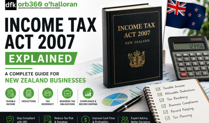 Income Tax Act 2007 guide by DFK Orb360 explaining New Zealand business tax rules, taxable income, deductions, compliance, and tax planning.