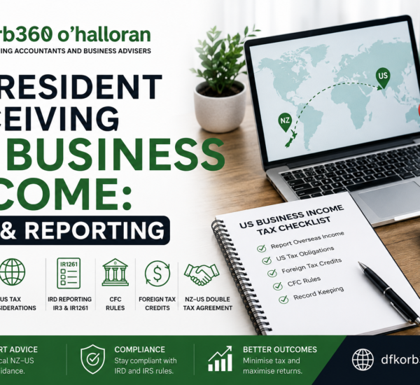 NZ resident receiving US business income tax and reporting