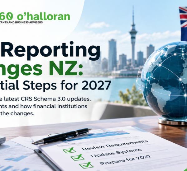 CRS reporting changes NZ for 2027, highlighting Schema 3.0, IRD requirements and financial institution compliance