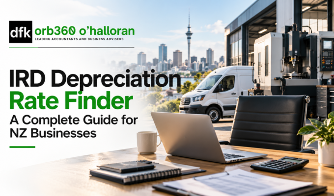 IRD depreciation rate finder guide for New Zealand businesses, featuring office equipment, business assets and accounting tools.