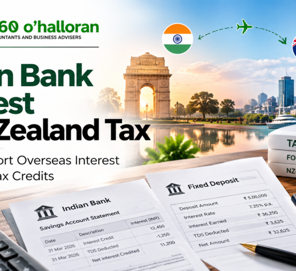 Indian bank interest New Zealand tax guide covering overseas interest reporting and foreign tax credits by DFK Orb360.