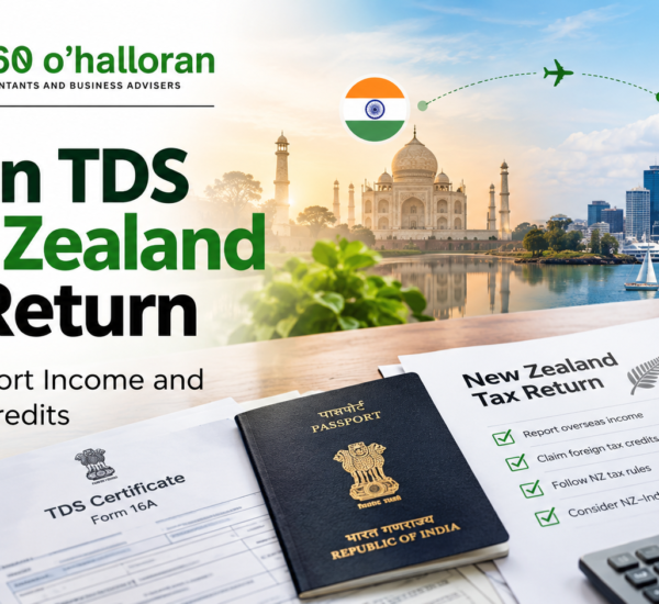 Indian TDS New Zealand tax return guide covering overseas income reporting and foreign tax credits by DFK Orb360.